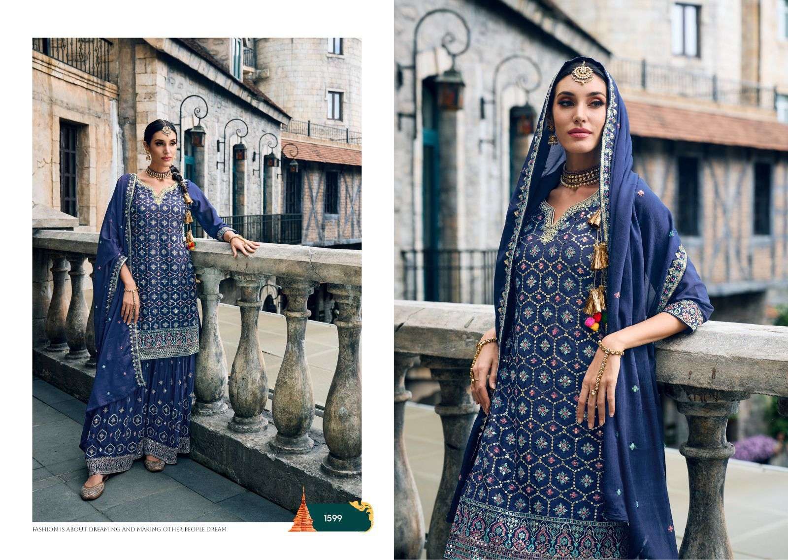 MEHAK 1599 HIT DESIGN BY EBA LIFESTYLE HEAVY CHINON EMBROIDERY WORK DRESS