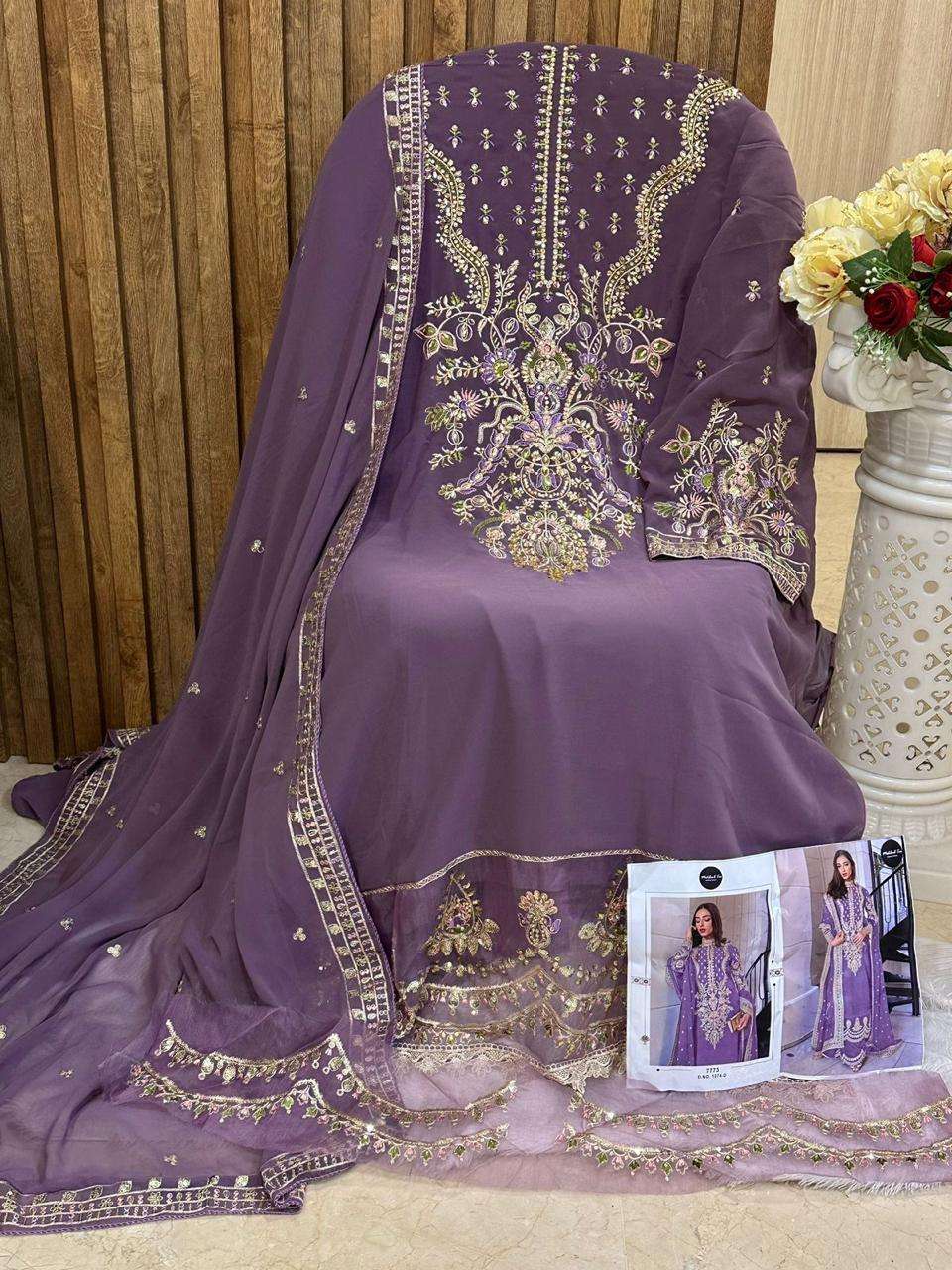 MT-1274 COLOURS BY FEPIC 1274-A TO 1274-D SERIES GEORGETTE HEAVY WORK PAKISTANI DRESSES