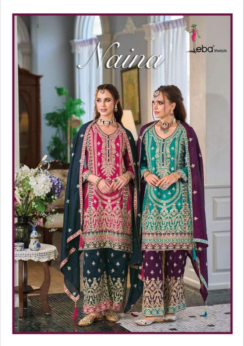 NAINA BY EBA LIFESTYLE 1675 & 1676 SERIES PREMIUM SILK WORK READYMADE DRESSES