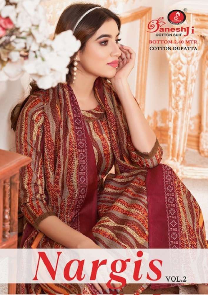 NARGIS VOL-2 BY GANESH JI 2001 TO 2010 SERIES INDO COTTON PRINT DRESSES