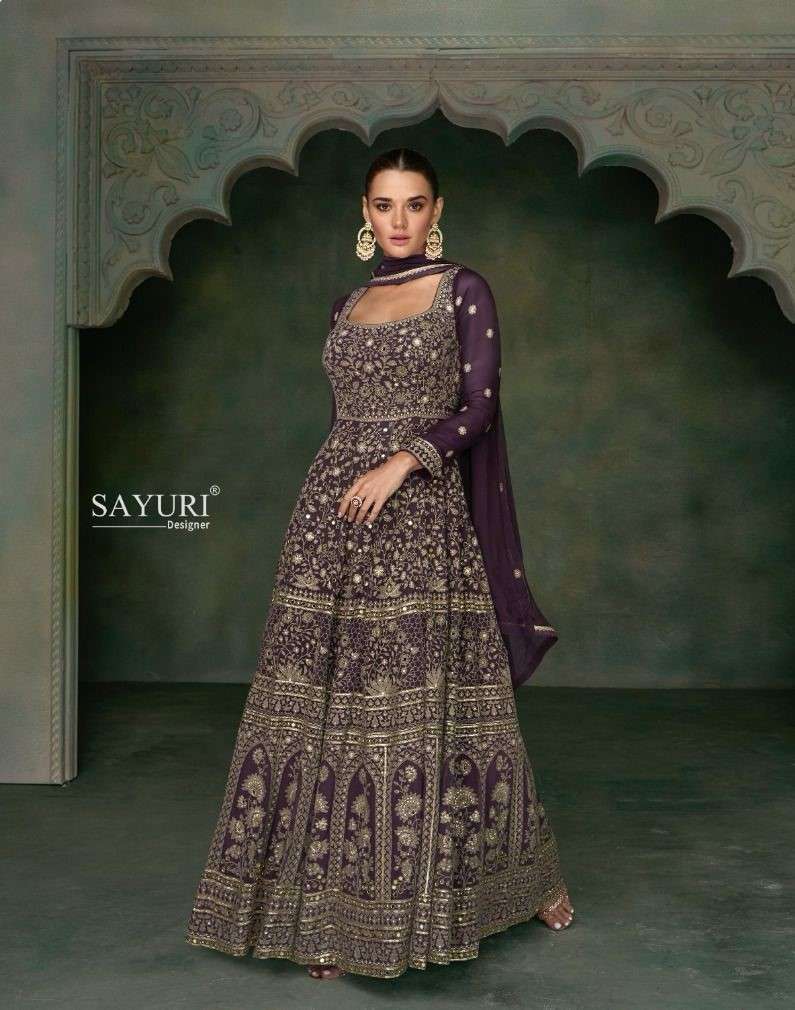 NAYAAB NX BY SAYURI 5349 & 5350 SERIES REAL GEORGETTE HEAVY WORK GOWN & DUPATTAS