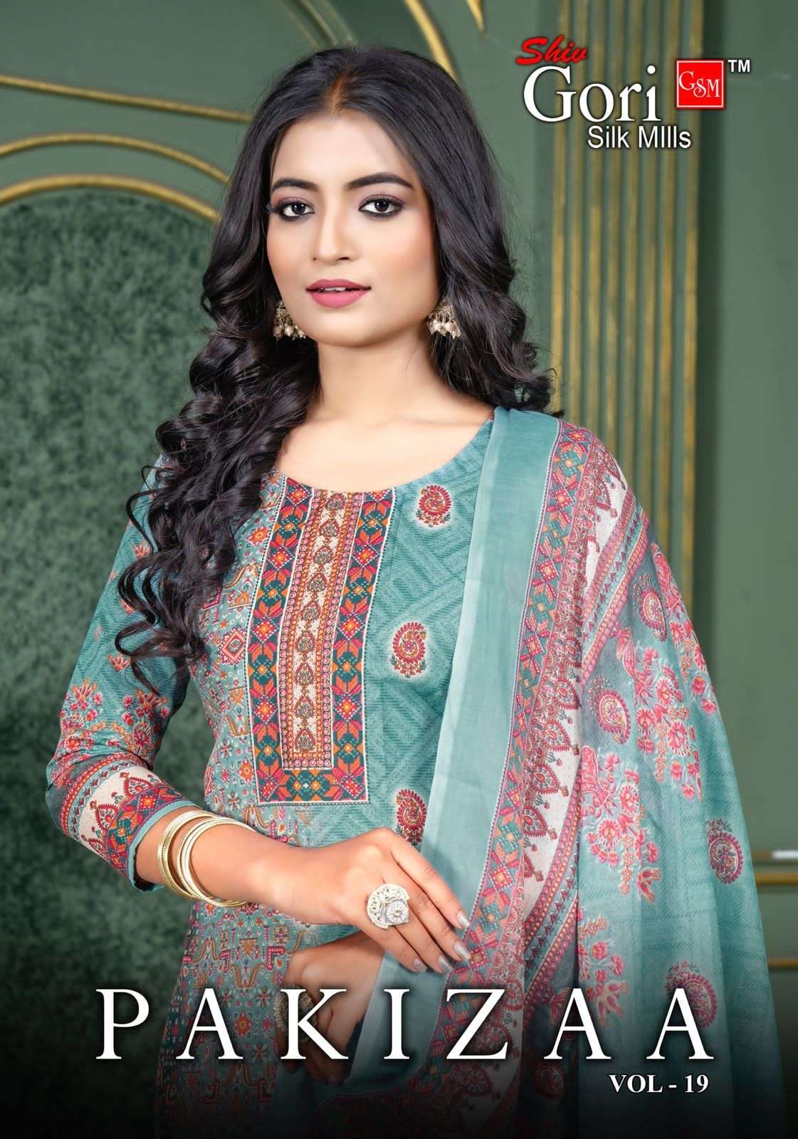 PAKIZAA VOL-19 BY SHIV GORI 19001 TO 19012 SERIES FANCY COTTON PRINT DRESSES