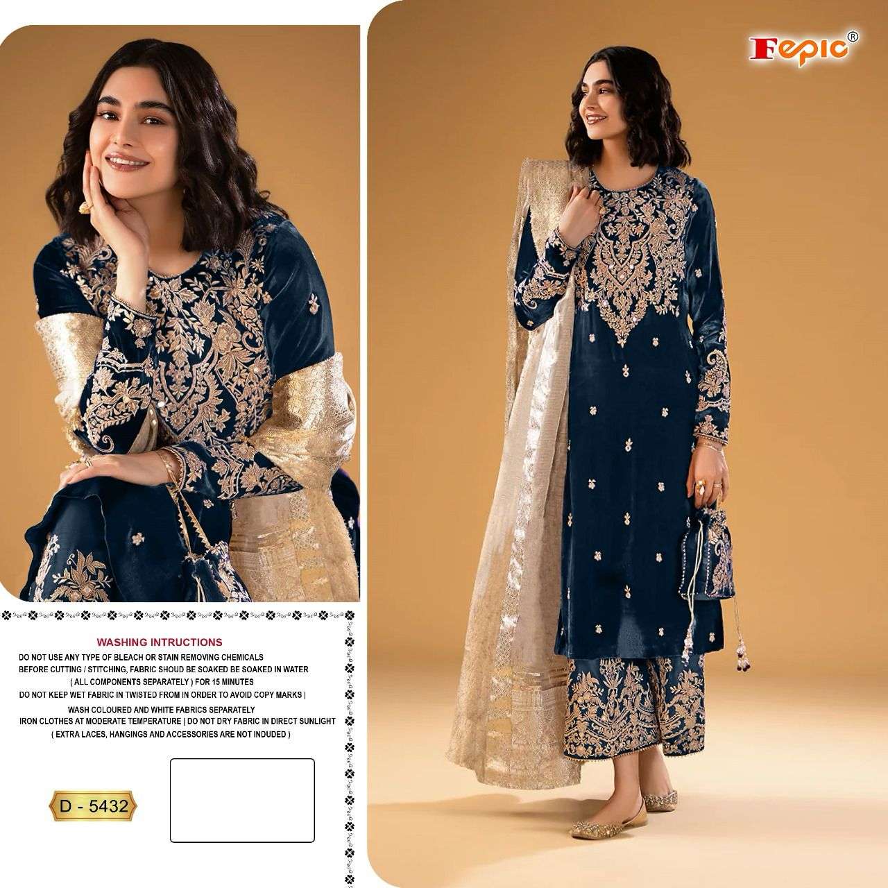 ROSEMEEN 5432 COLOURS BY FEPIC 5432-A TO 5432-D SERIES GEORGETTE WORK PAKISTANI DRESSES