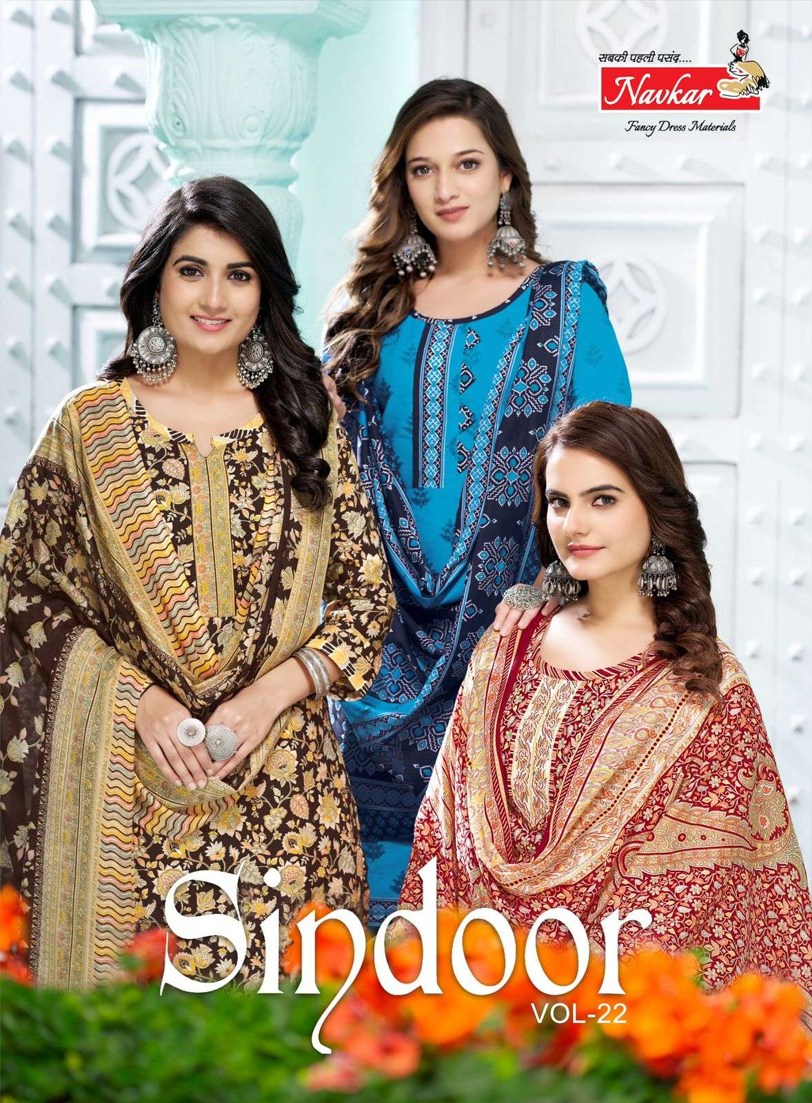 SINDOOR VOL-22 BY TANIKSH 22001 TO 22015 SERIES COTTON PRINT WORK READYMADE DRESSES