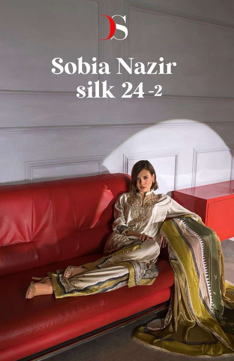 SOBIZA NAZIR SILK-24 VOL-2 BY DEEPSY SUITS 4031 TO 4035 SERIES SATIN SILK PRINT WORK DRESSES