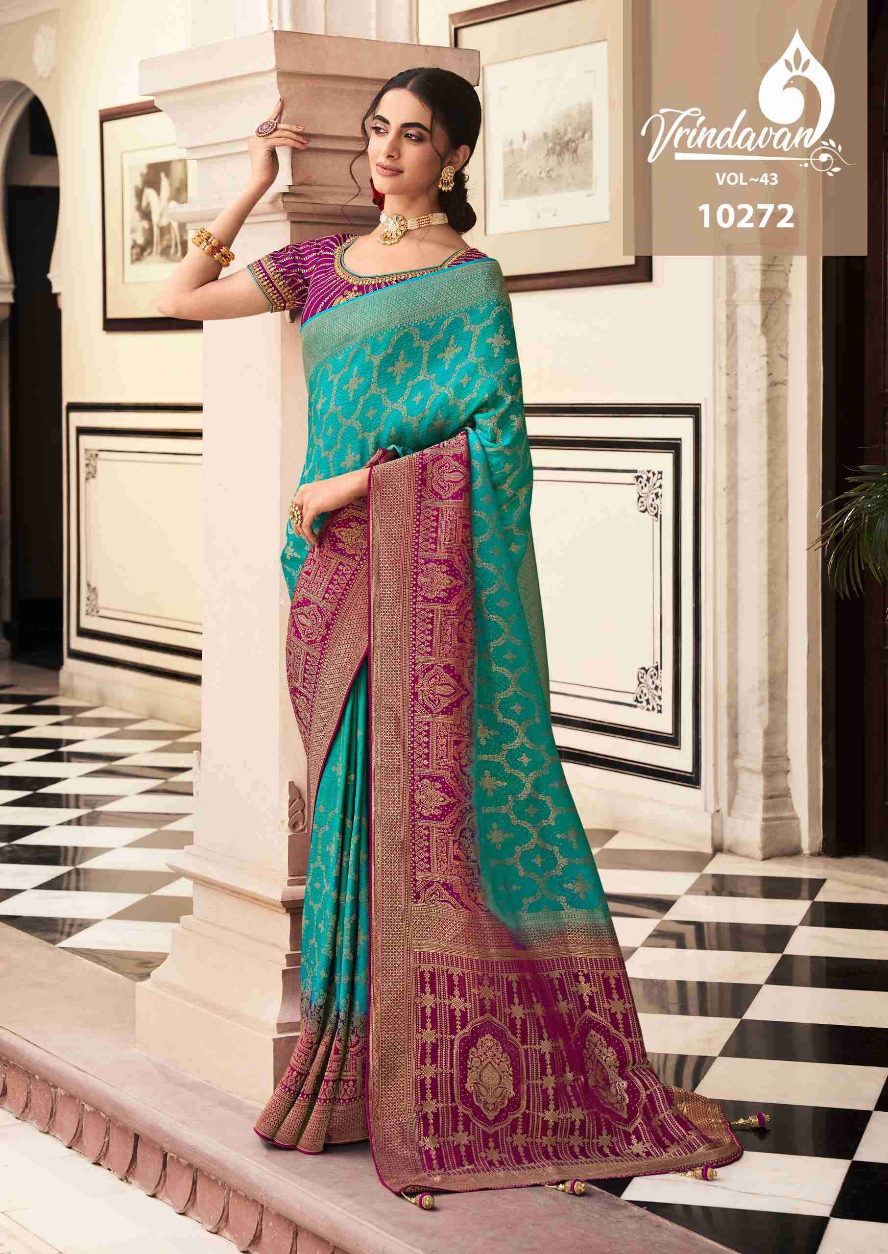 VRINDAVAN VOL-43 BY VRINDAVAN 10264 TO 10274 SERIES DESIGNER SILK HEAVY SAREES