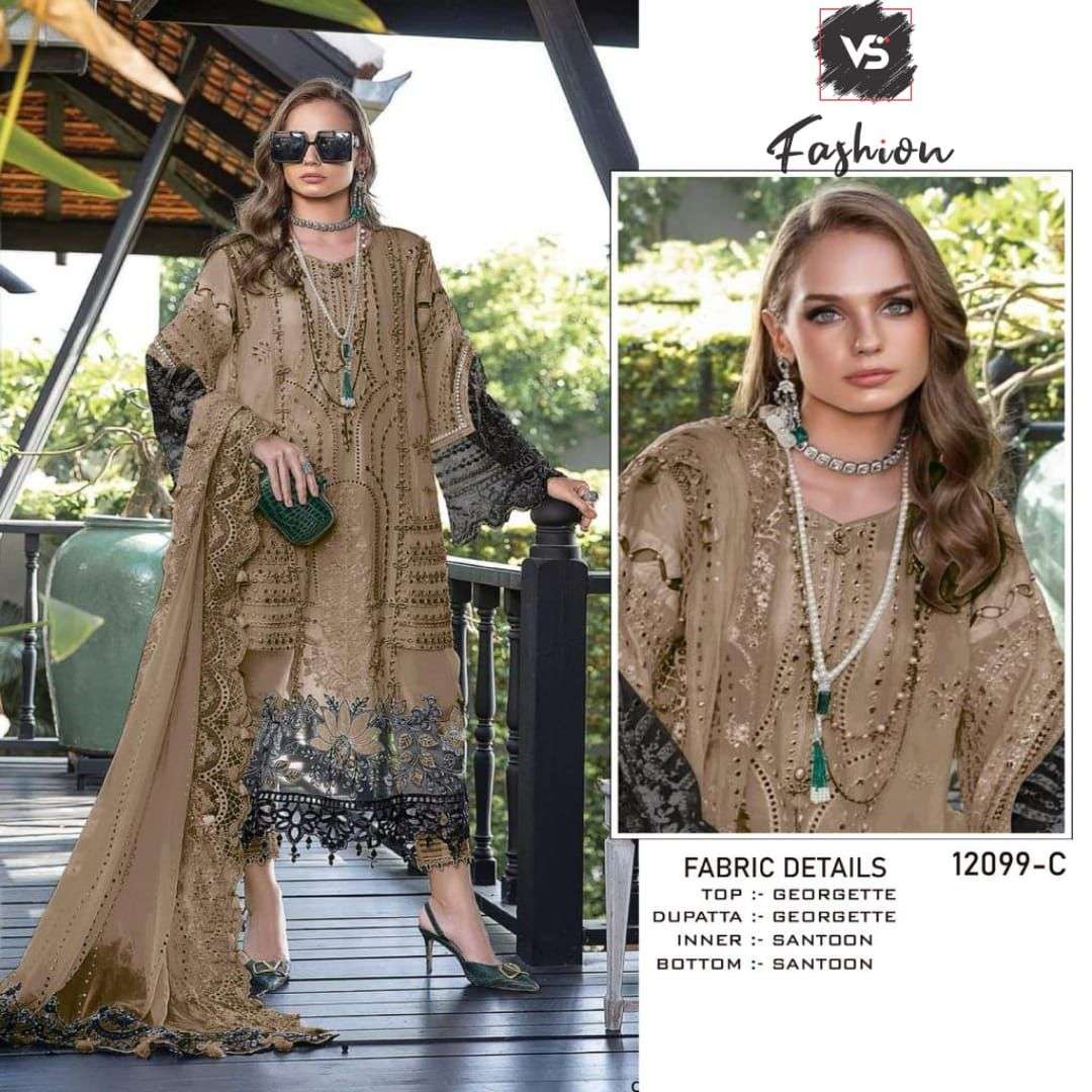 VS-12099 COLOURS BY VS FASHION 12099-A TO 12099-D SERIES GEORGETTE WORK PAKISTANI DRESSES