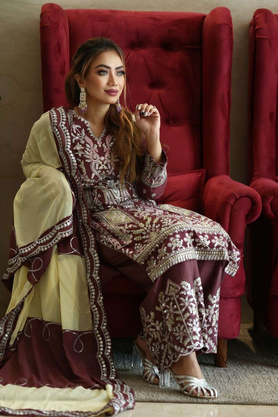 Z-404 HIT DESIGN BY ZIAAZ DESIGNS GEORGETTE HEAVY EMBROIDERY WORK PAKISTANI DRESS