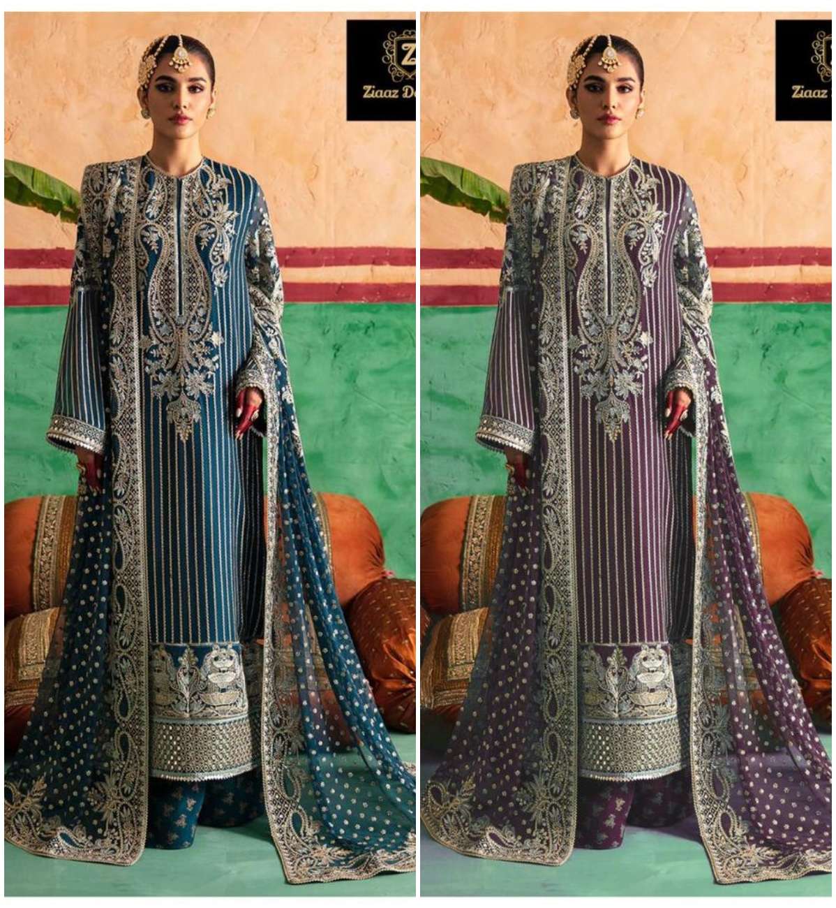 Z-422 NX BY ZIAAZ DESIGNS GEORGETTE HEAVY EMBROIDERY WORK PAKISTANI DRESSES