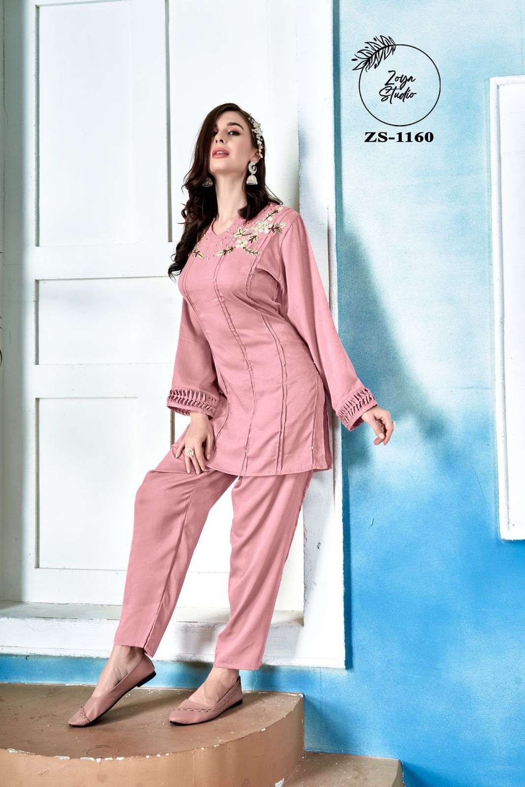 ZS-1160 HIT DESIGN BY ZOYA STUDIO IMPORTED FABRIC HAND WORK CO-ORD SET