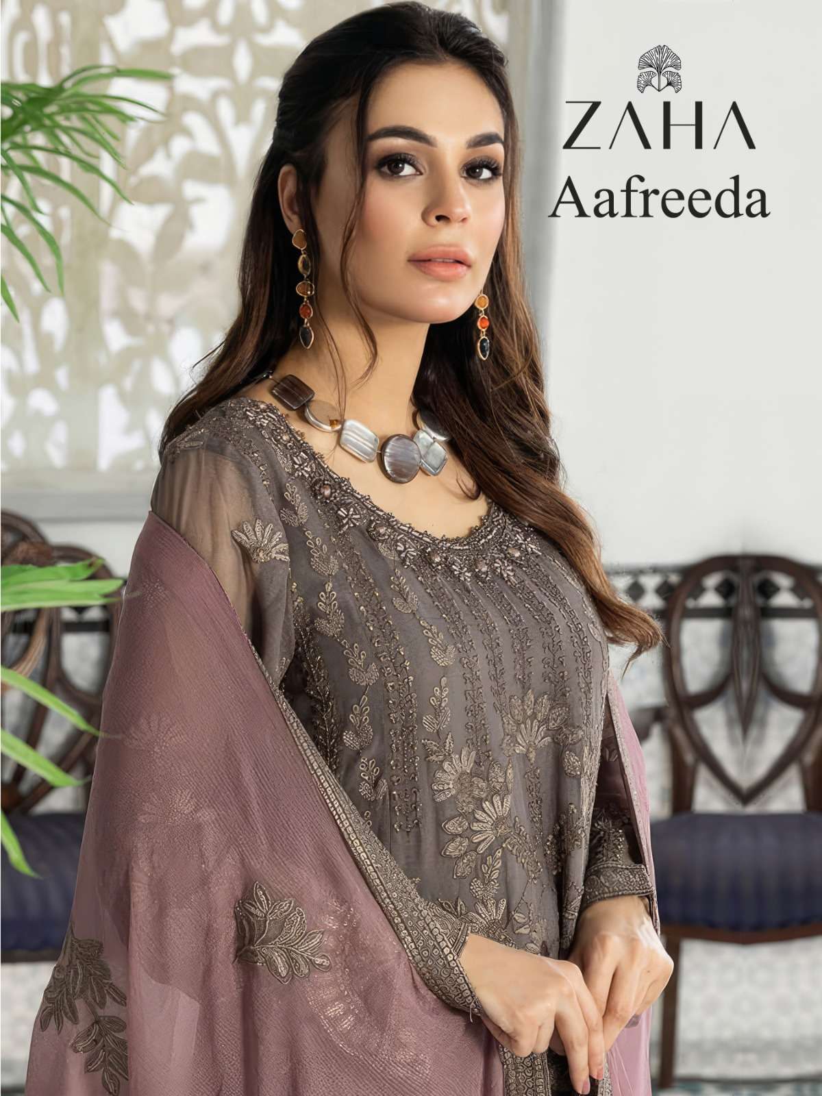 AAFREEDA BY ZAHA 10256 TO 10258 SERIES FAUX GEORGETTE HEAVY WORK PAKISTANI DRESSES