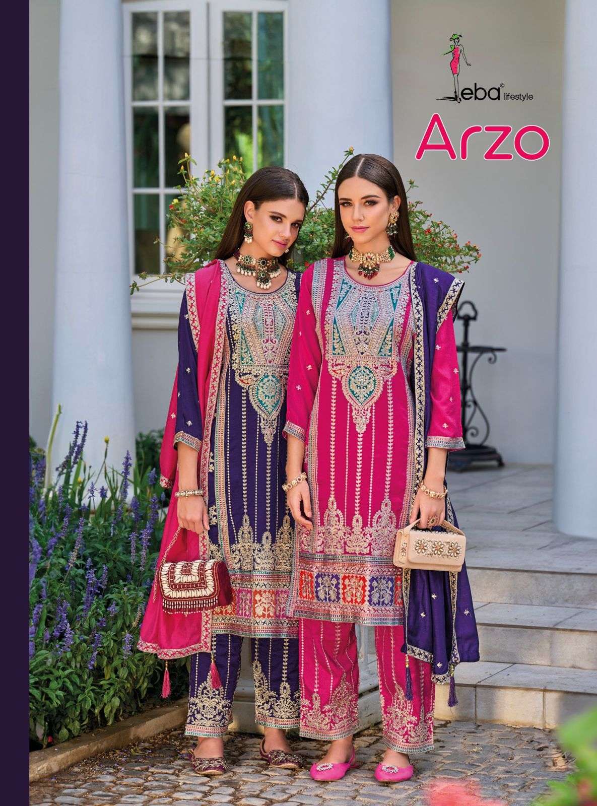 ARZO BY EBA LIFESTYLE 1682 & 1683 SERIES PREMIUM SILK HEAVY WORK READYMADE DRESSES