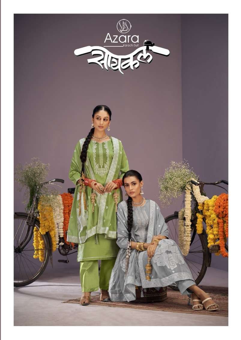 AZARA CYCLE BY RADHIKA FASHION 87001 TO 87006 SERIES ZAM COTTON WORK DRESSES