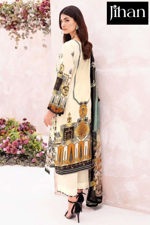 CHEVRON LUXURY LAWN COLLECTION BY JIHAN 3412 TO 3413 SERIES COTTON WORK DRESSES