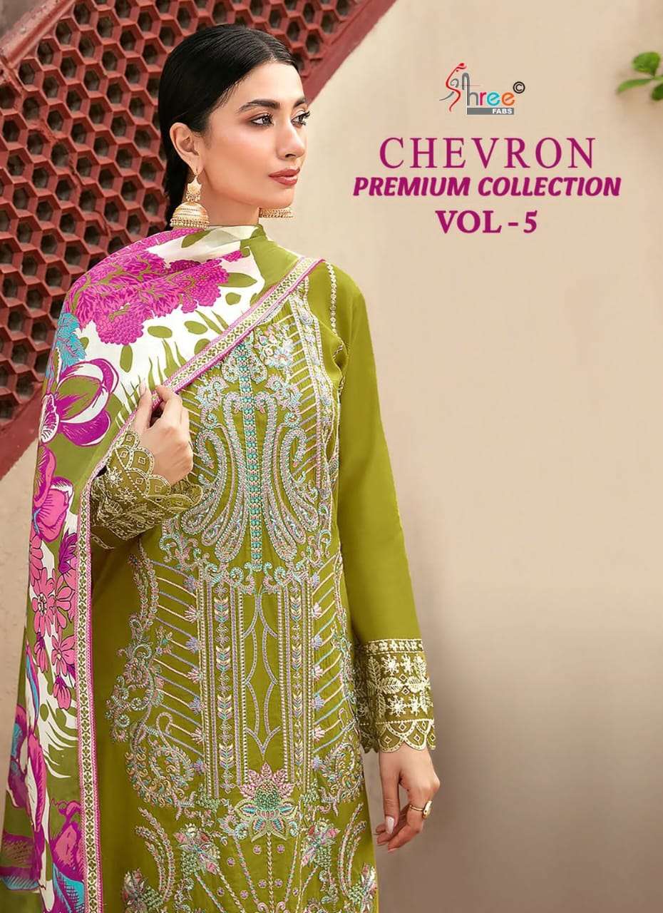 CHEVRON PREMIUM COLLECTION VOL-5 BY SHREE FABS 3423 TO 3436 SERIES RAYON COTTON DRESSES