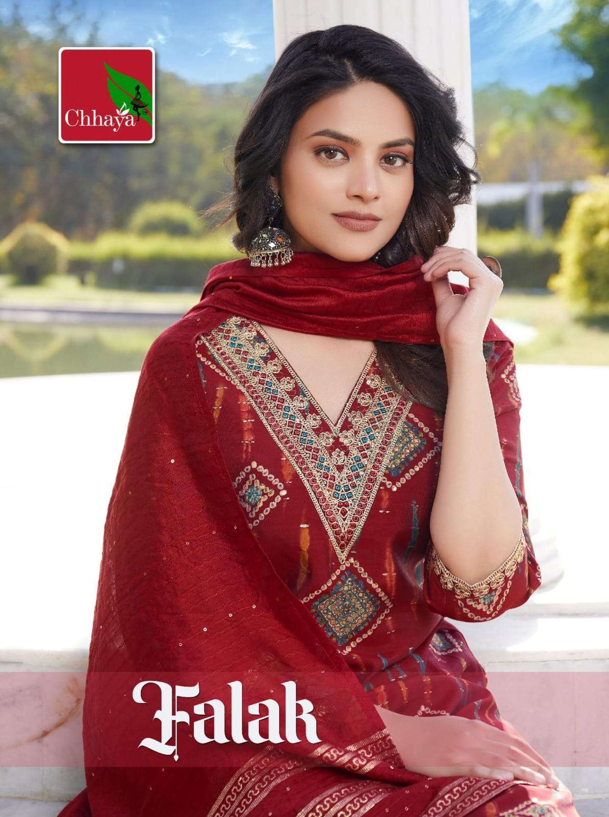 CHHAYA FALAK BY AQSAWHOLESALE 1001 TO 1006 SERIES MODAL SILK WORK READYMADE DRESSES