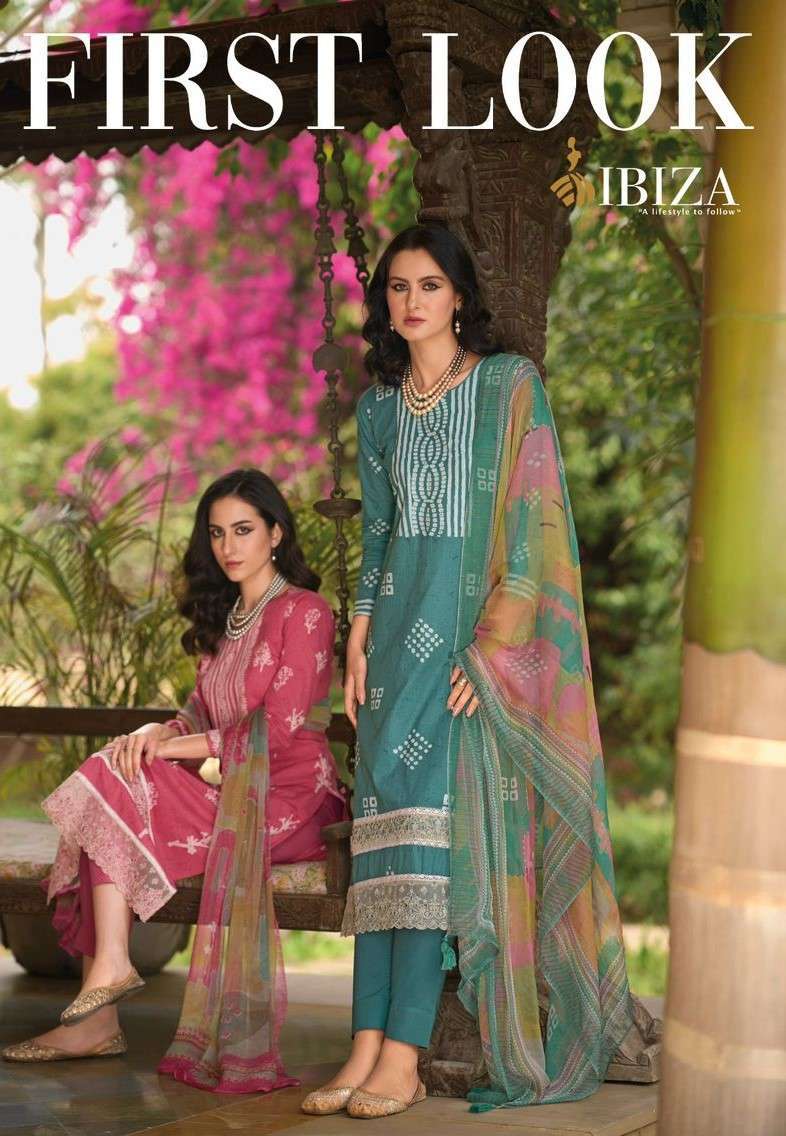 FIRST LOOK BY IBIZA LIFESTYLE 10726 TO 10733 SERIES LAWN COTTON PRINT WORK DRESSES