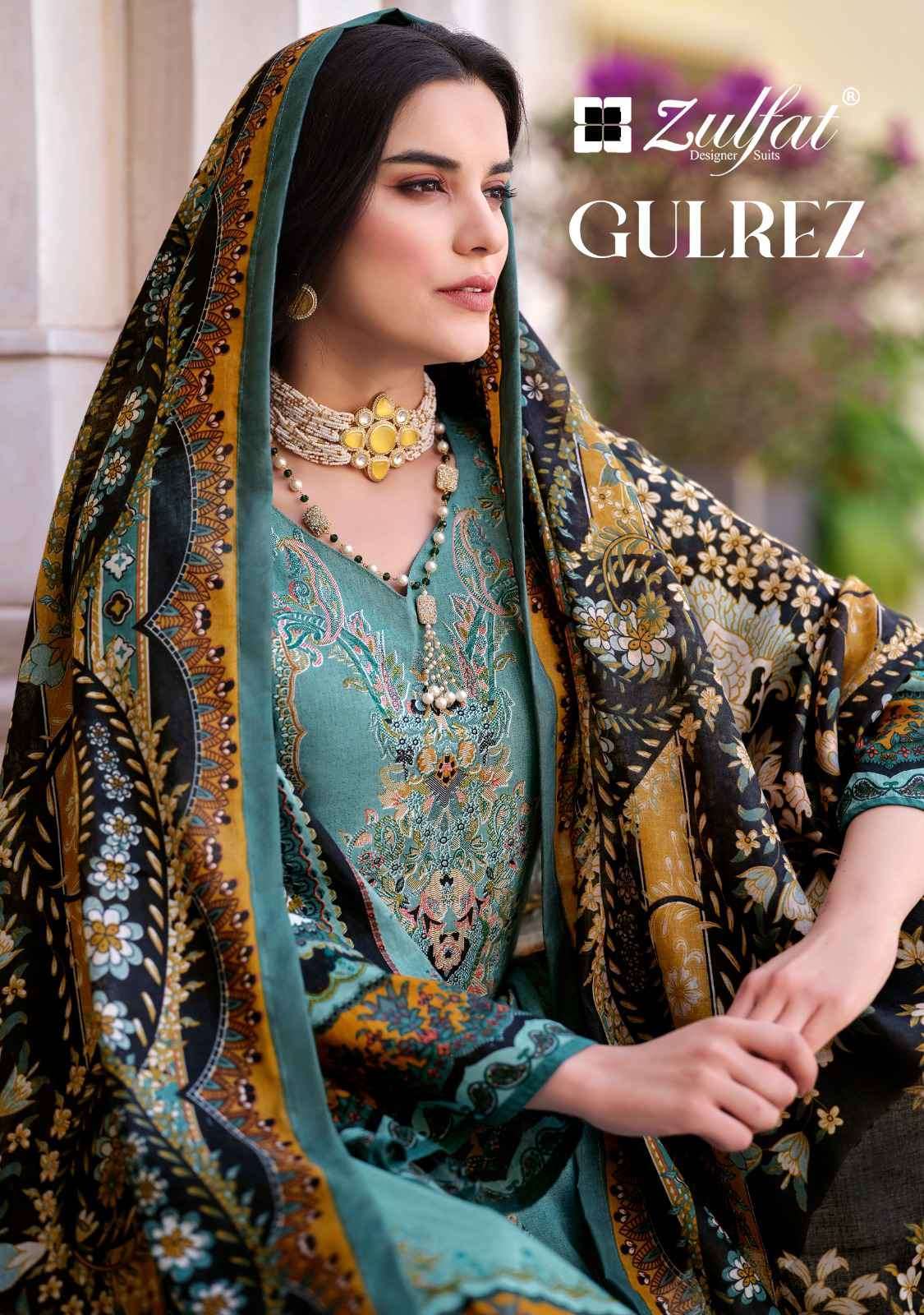 GULREZ BY ZULFAT 534-001 TO 534-008 SERIES PURE COTTON PRINT WORK DRESSES