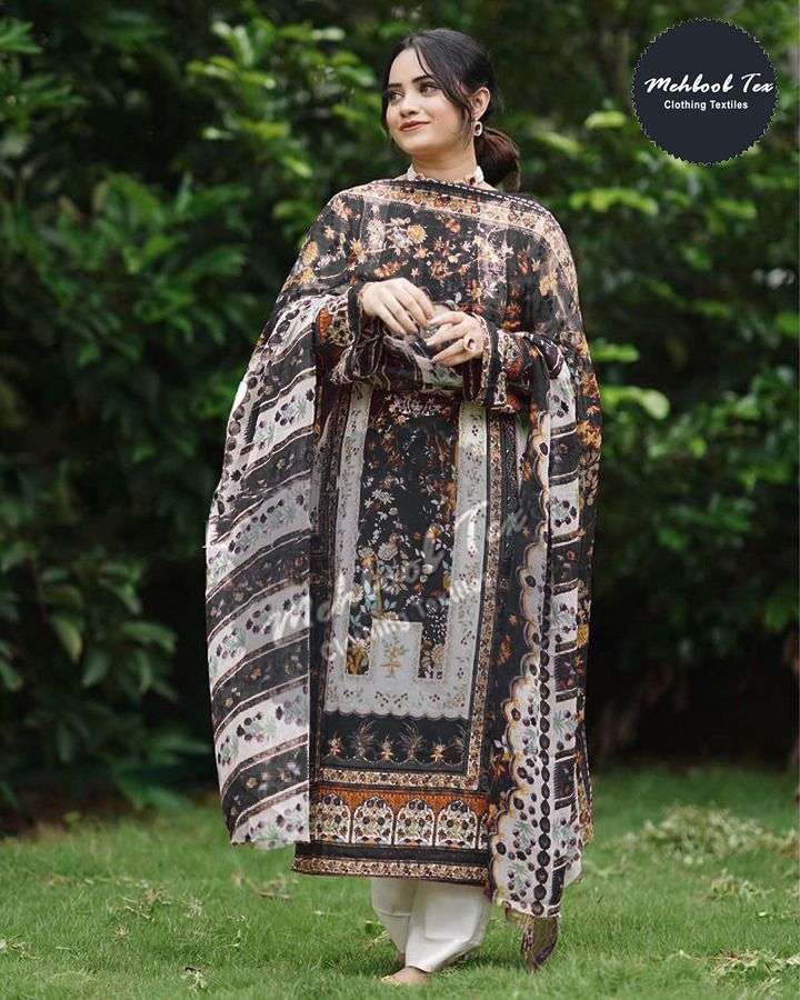 JADE 1217 COLOURS BY MEHBOOB TEX PURE COTTON PRINT WORK PAKISTANI DRESSES