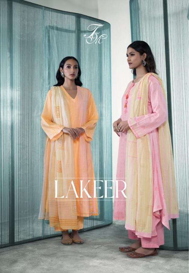 LAKEER BY T&M 925 TO 987 SERIES VISCOSE LINEN PRINT WORK DRESSES