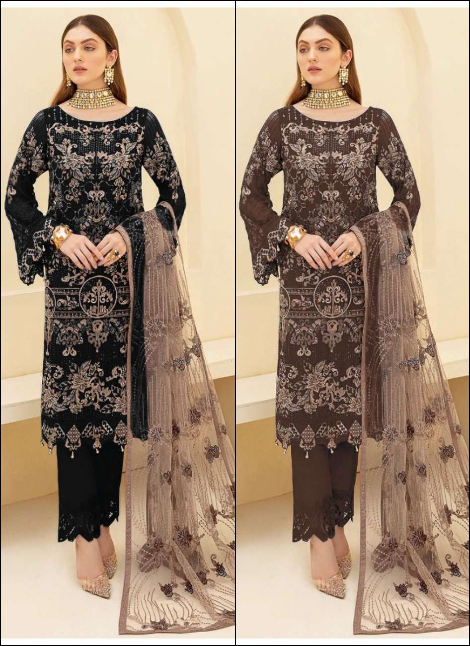 MT-1229 NX BY MEHBOOB TEX GEORGETTE HEAVY EMBROIDERY WORK PAKISTANI DRESSES