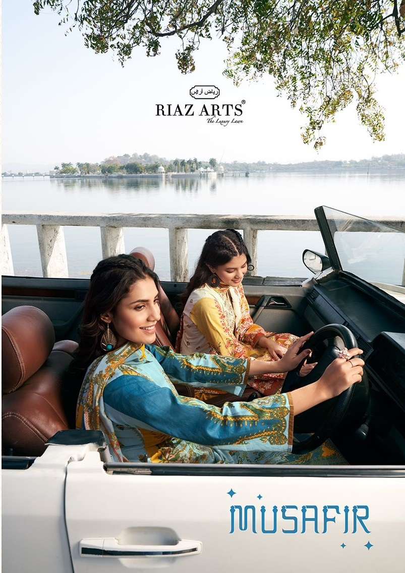 MUSAFIR BY RIAZ ARTS 2001 TO 2008 SERIES PURE LAWN PRINT EMBROIDERY WORK DRESSES