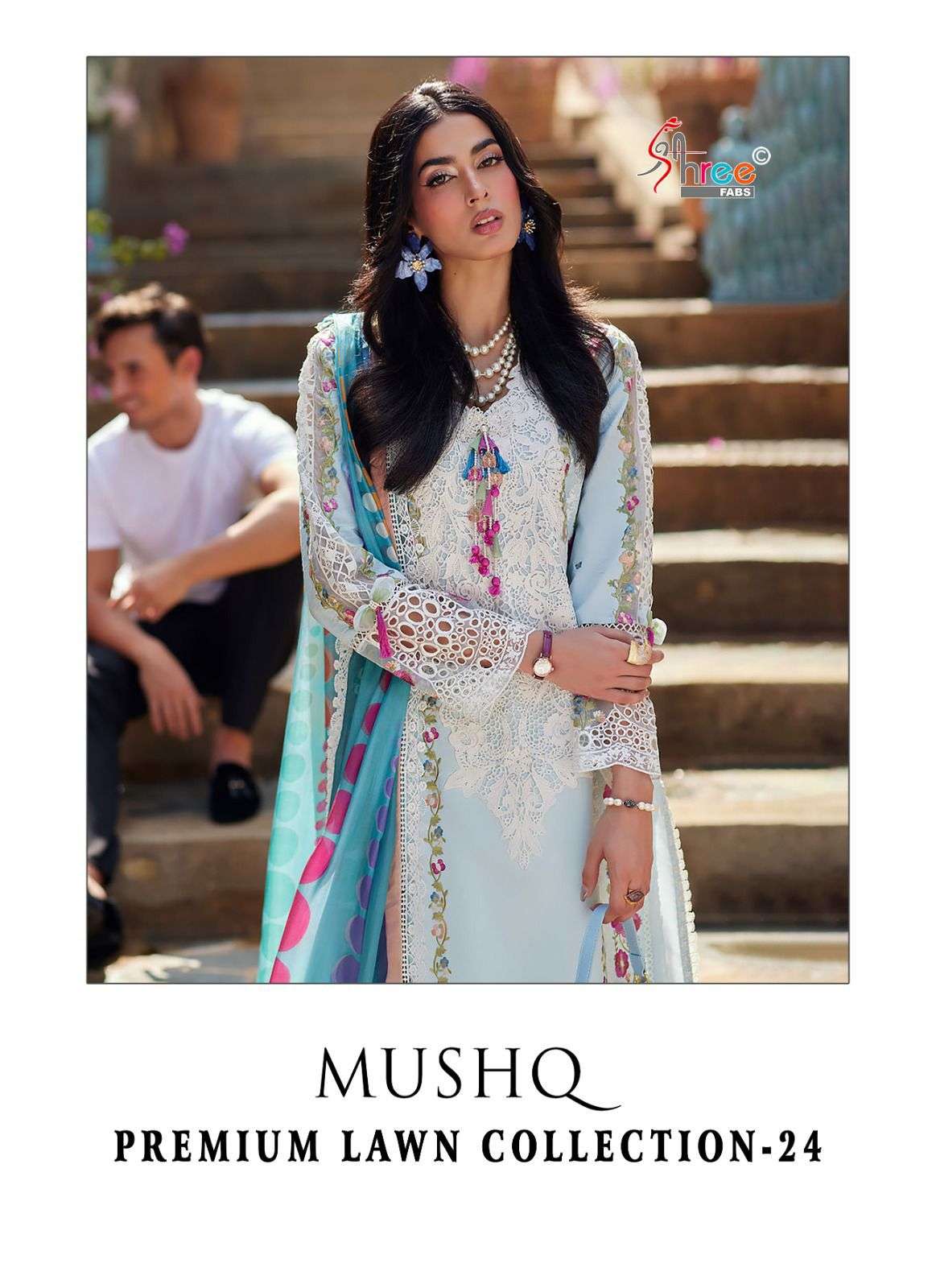 MUSHQ PREMIUM LAWN COLLECTION-24 BY SHREE FABS LAWN COTTON WORK DRESSES