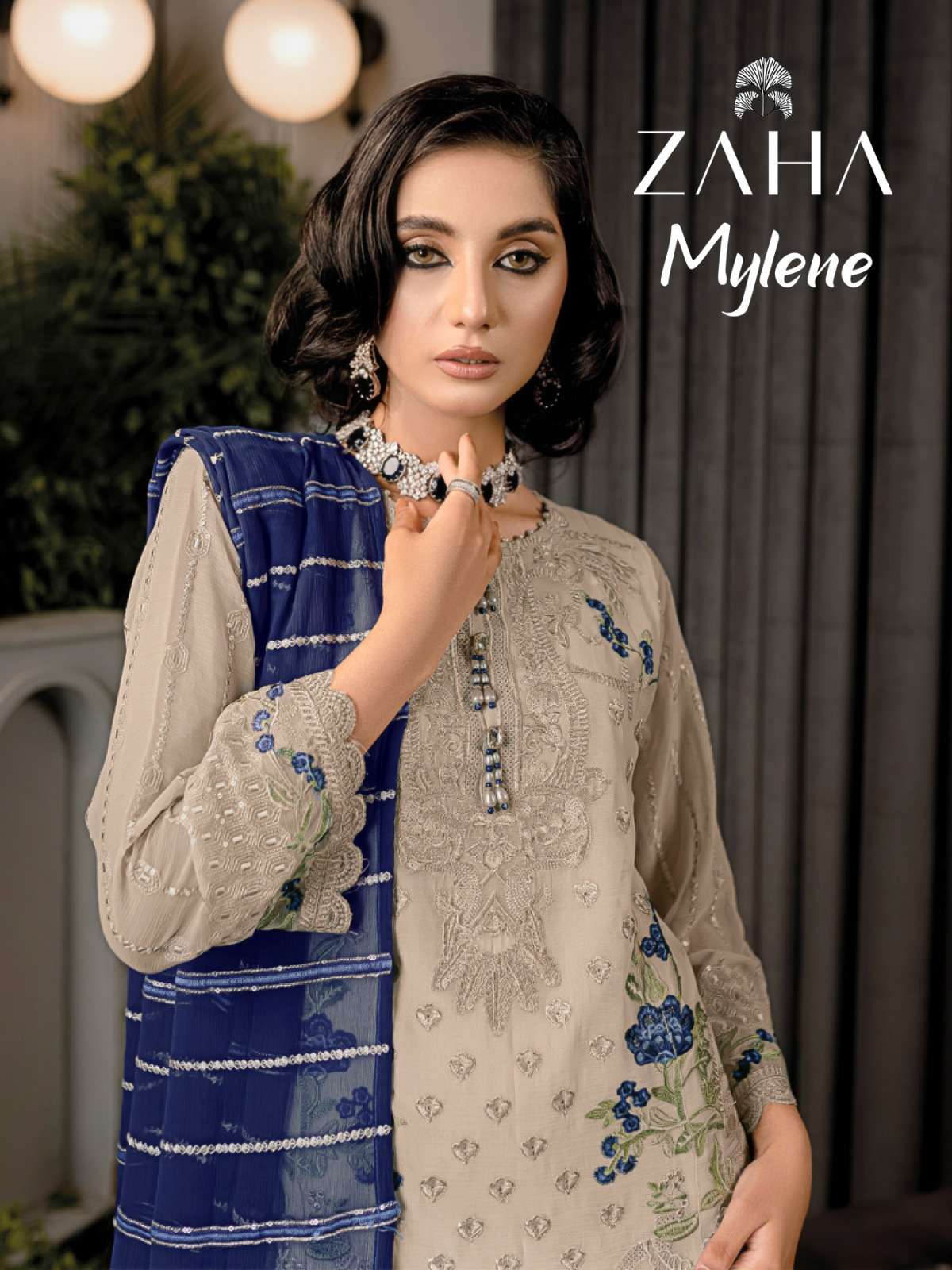 MYLENE BY ZAHA 10267 TO 10269 SERIES GEORGETTE HEAVY EMBROIDERY WORK DRESSES