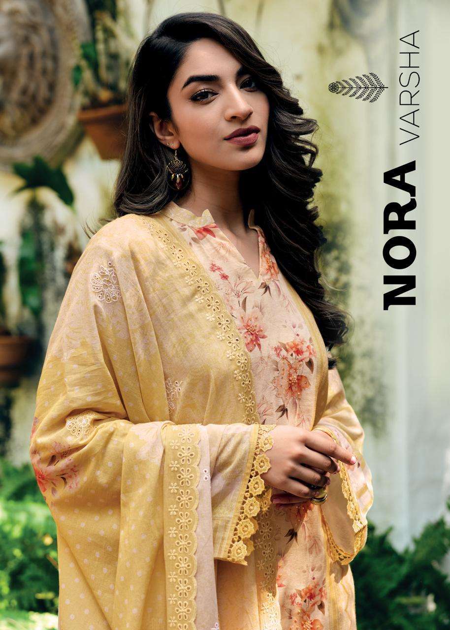 NORA BY VARSHA 01 TO 04 SERIES COTTON LINEN PRINT WORK PAKISTANI DRESSES