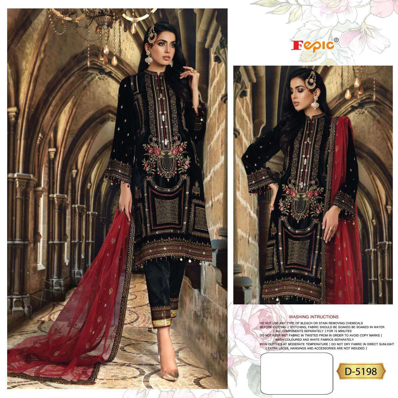 ROSEMEEN 5198 HIT DESIGN BY FEPIC GEORGETTE HEAVY EMBROIDERY WORK PAKISTANI DRESS