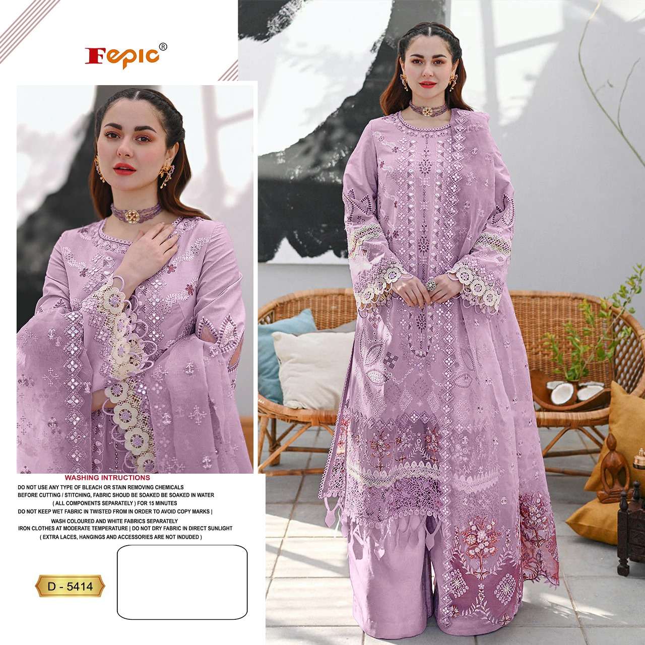 ROSEMEEN 5414 HIT DESIGN BY FEPIC PURE COTTON HEAVY EMBROIDERY PAKISTANI DRESS