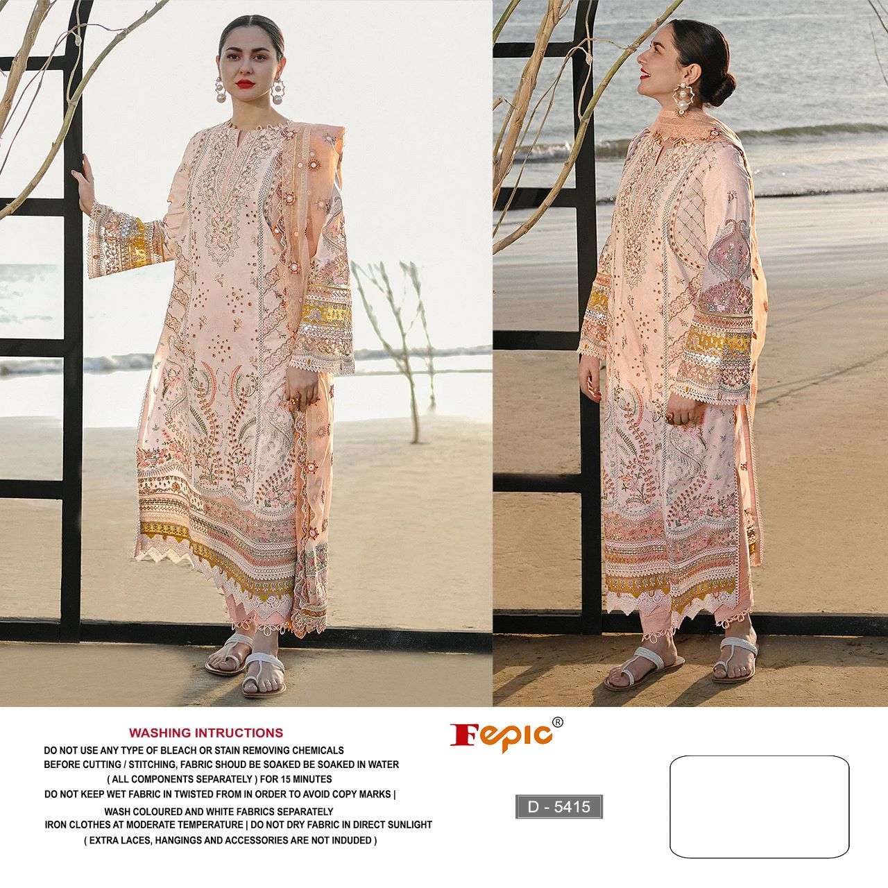 ROSEMEEN 5415 HIT DESIGN BY FEPIC PURE COTTON EMBROIDERY WORK PAKISTANI DRESS
