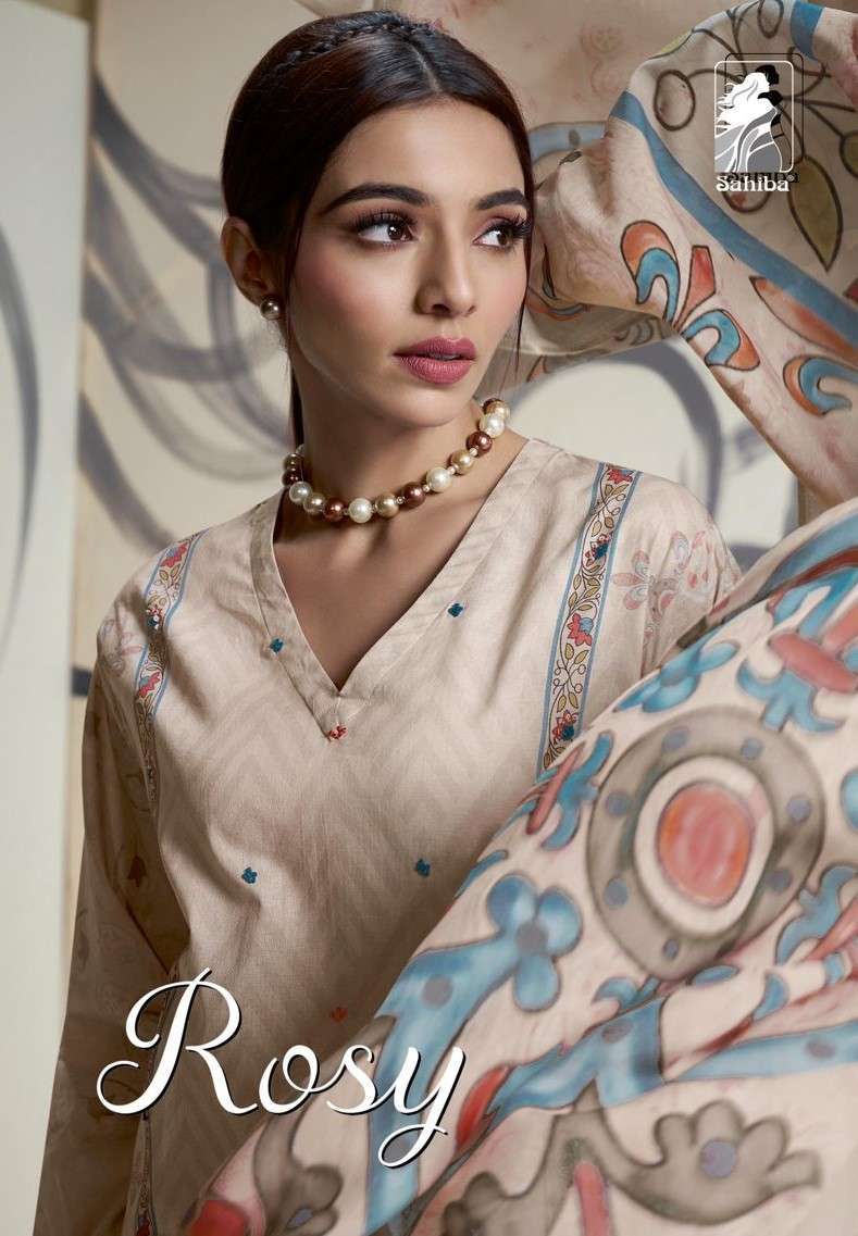 ROSY BY SAHIBA 972 TO 998 SERIES PURE COTTON PRINT HAND WORK DRESSES