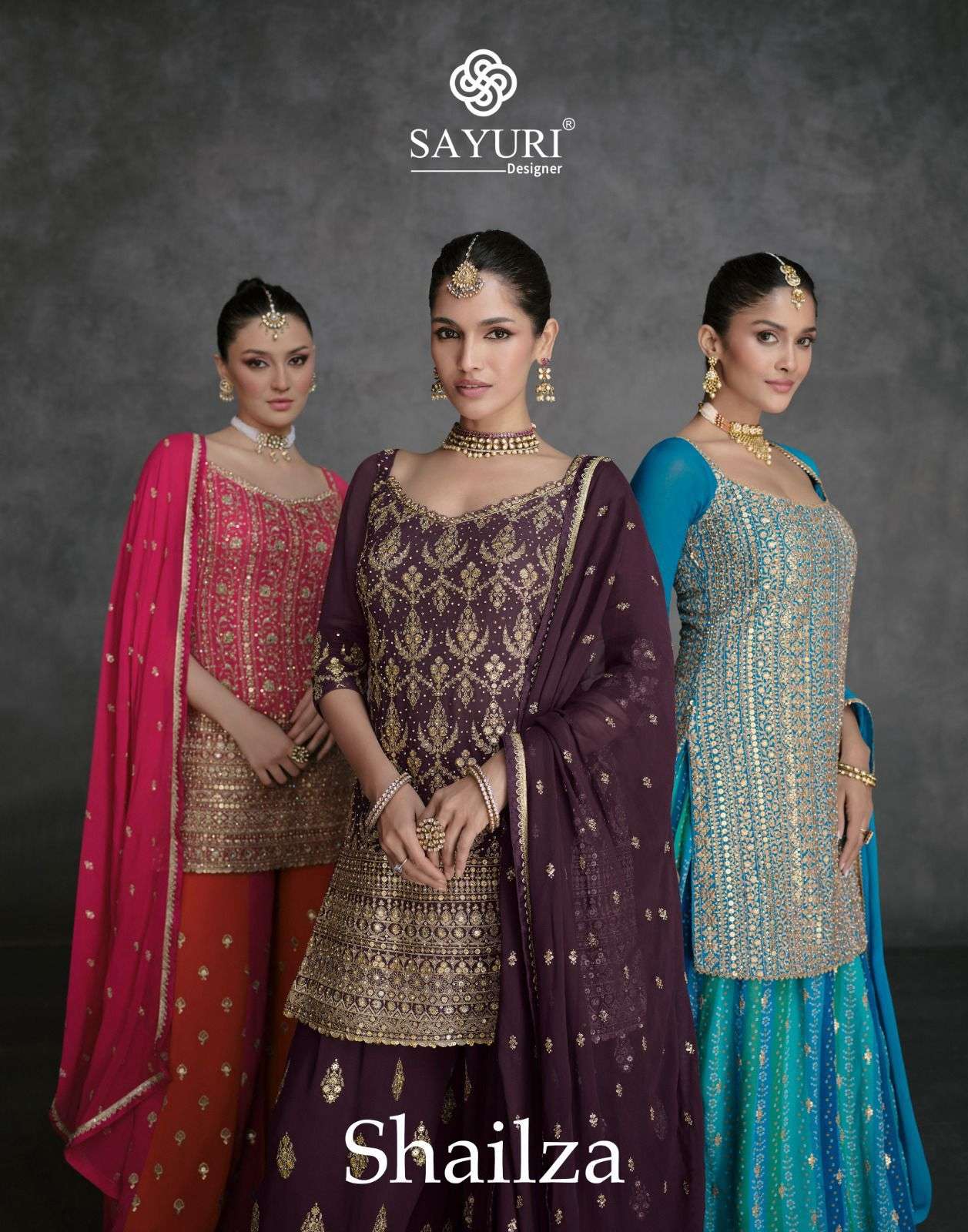 SHAILZA BY SAYURI 5422 TO 5424 SERIES GEORGETTE HEAVY EMBROIDERY READYMADE DRESSES