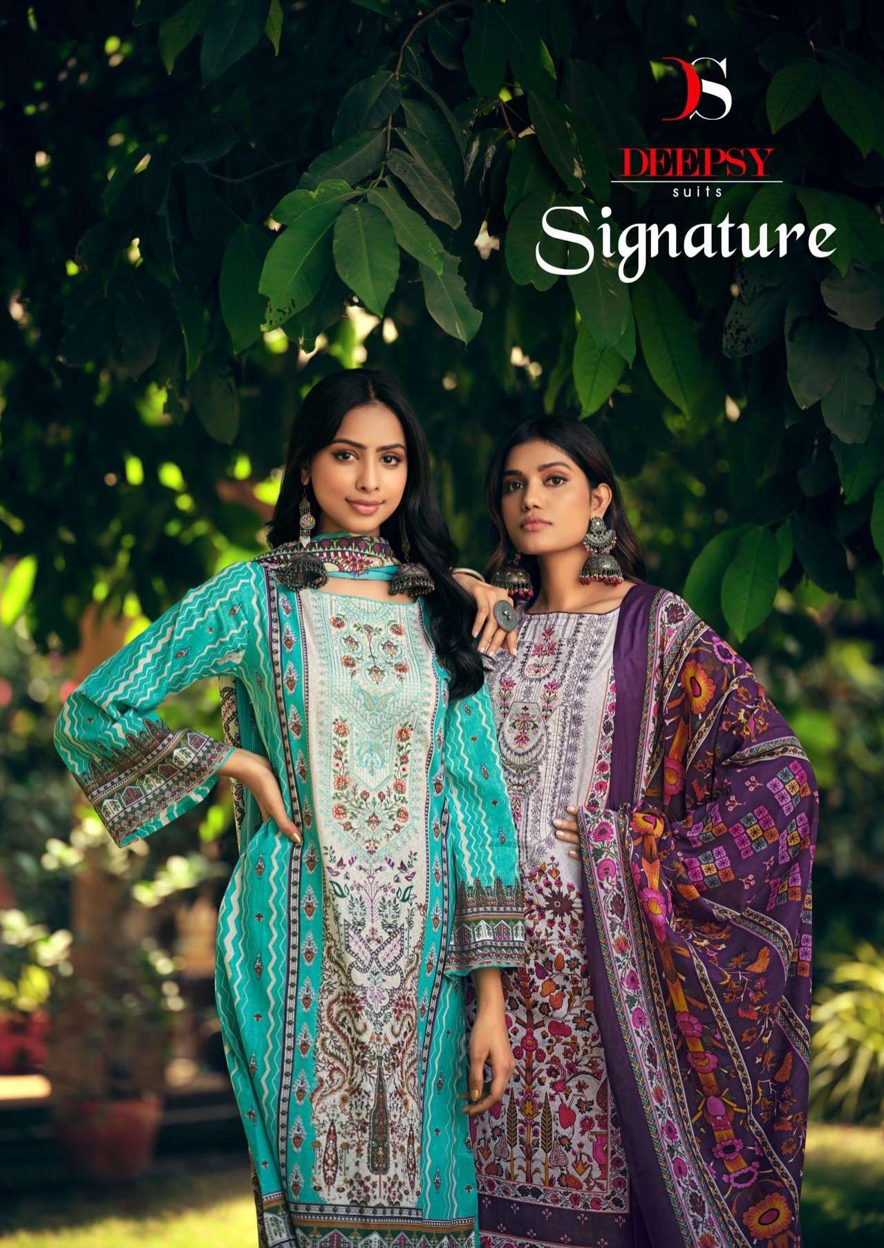 SIGNATBURE BY DEEPSY SUITS 23001 TO 23007 SERIES PURE COTTON EMBROIDERY WORK DRESSES