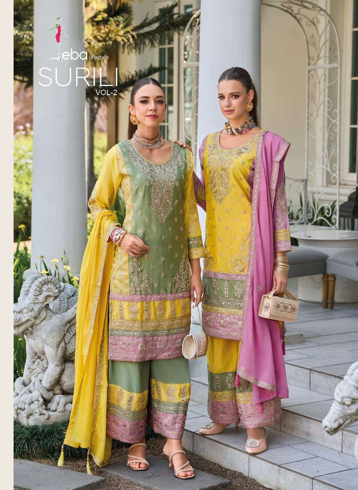 SURILI VOL-2 BY EBA LIFESTYLE 1279 & 1280 SERIES CHINON WORK READYMADE DRESSES