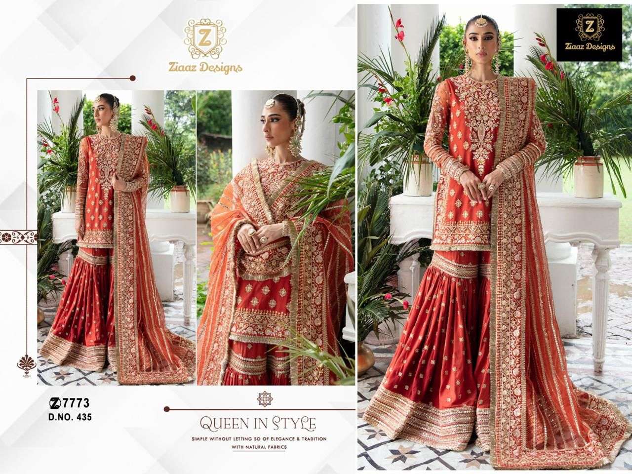 Z-435 HIT DESIGN BY ZIAAZ DESIGNS GEORGETTE HEAVY EMBROIDERY WORK PAKISTANI DRESS