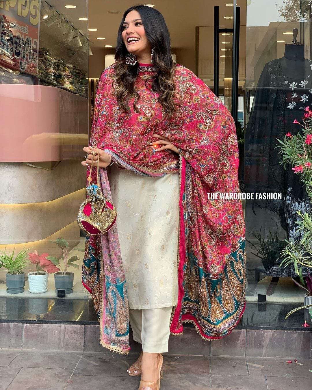 AD-41 HIT DESIGN BY AQSAWHOLESALE HEAVY JACQUARD SILK WORK READYMADE DRESS