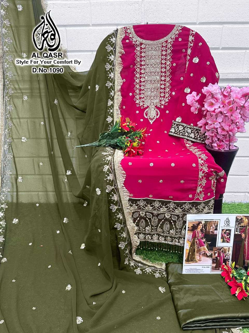 AL-QASR 1090-A TO 1090-D SERIES BY AL-QASR HEAVY GEORGETTE WORK PAKISTANI DRESSES