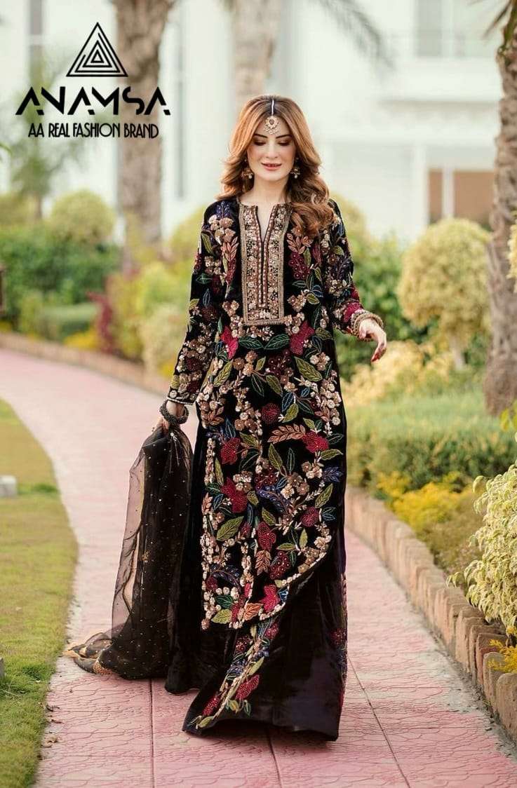 ANAMSA 435 HIT DESIGN BY ANAMSA RAYON EMBROIDERY WORK PAKISTANI DRESS