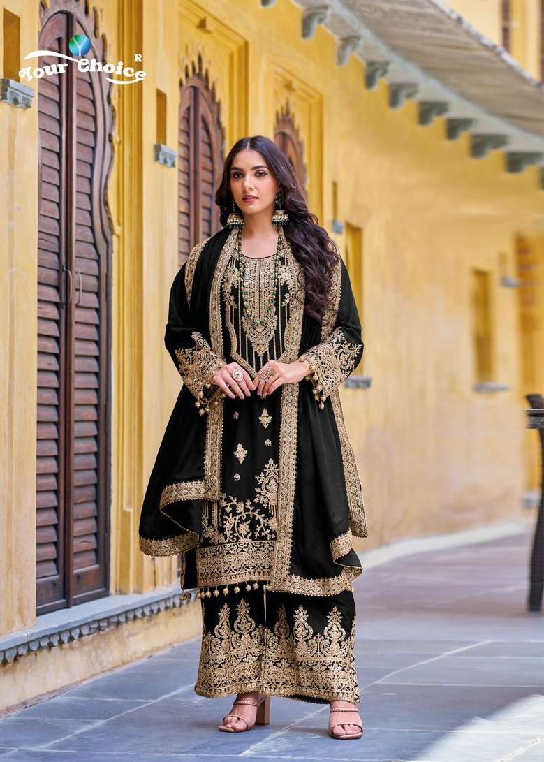 ASIM JOFA BY YOUR CHOICE 1001 & 1002 SERIES PURE CHINON HEAVY WORK READYMADE DRESSES