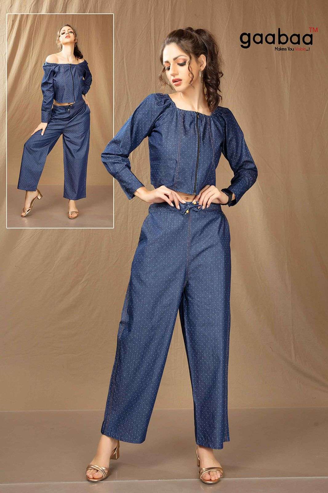 DENIM BY GAABAA 05-TO 07 SERIES SOFT COTTON DEMIN WORK CO-ORD SET