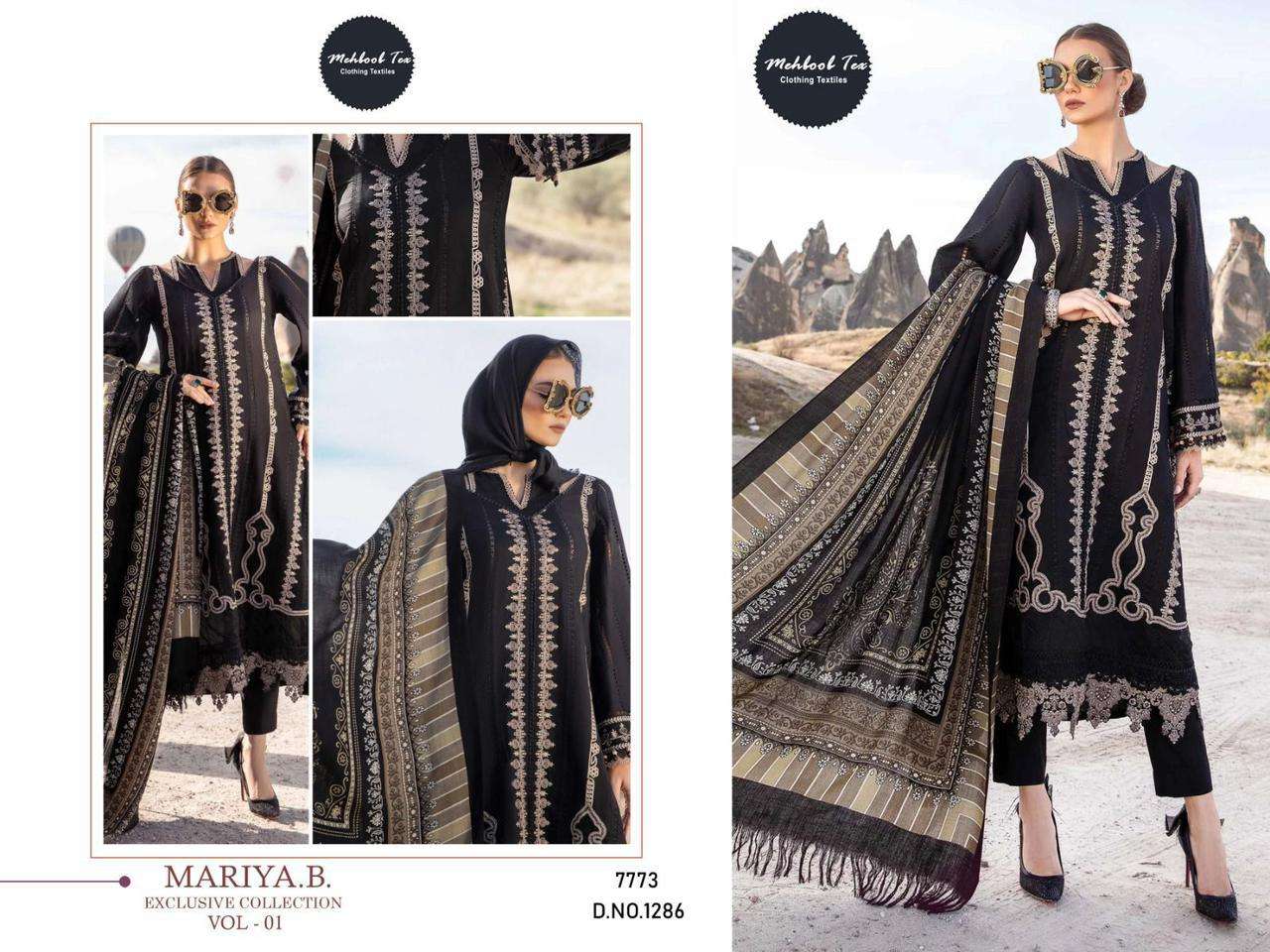 MARIYA.B. 1286 HIT DESIGN BY MEHBOOB TEX COTTON PRINT WORK PAKISTANI DRESS