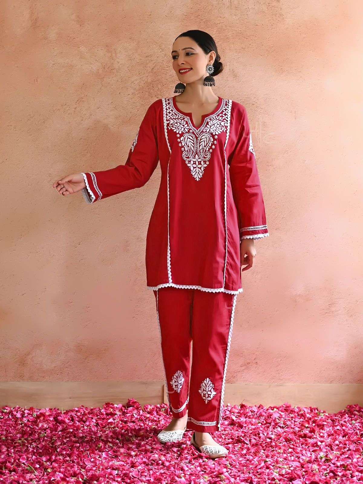 NADIRA BY AQSAWHOLESALE PURE RAYON VISCOSE WORK CO-ORD SET