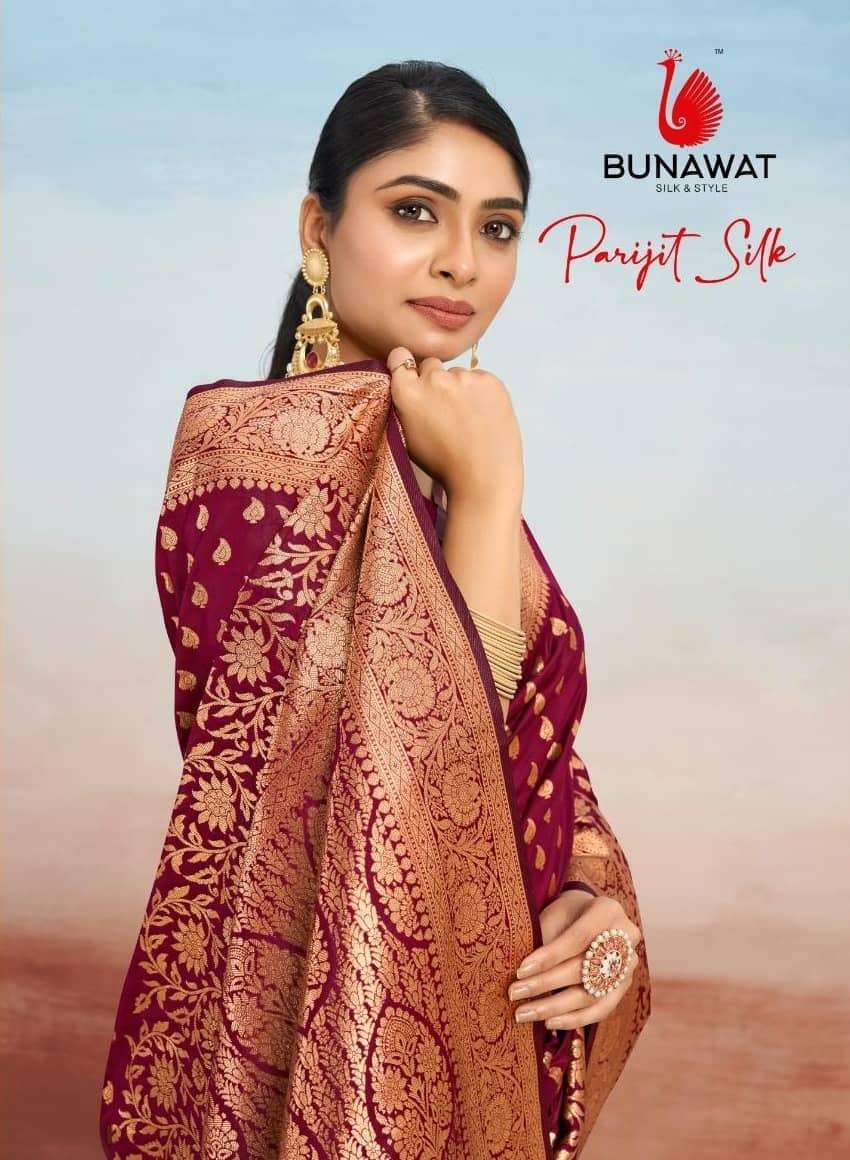 PARIJIT SILK BY BUNAWAT 1001 TO 1006 SERIES FANCY SILK PRINT WORK SAREES