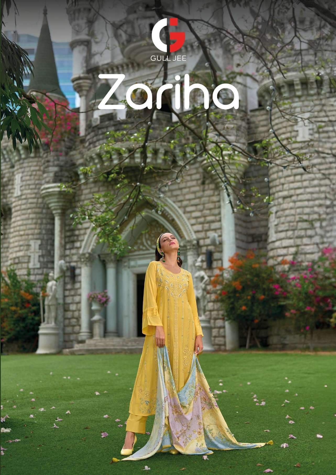 ZARIHA BY GULL JEE 10001 TO 10006 SERIES PURE MUZLIN EMBROIDERY WORK DRESSES