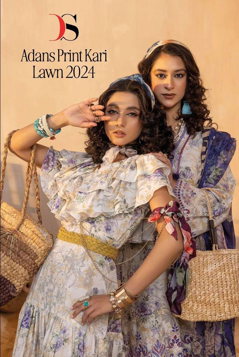 ADANS PRINT KARI LAWN-24 BY DEEPSY SUITS 6031 TO 6036 SERIES COTTON PRINT WORK DRESSES