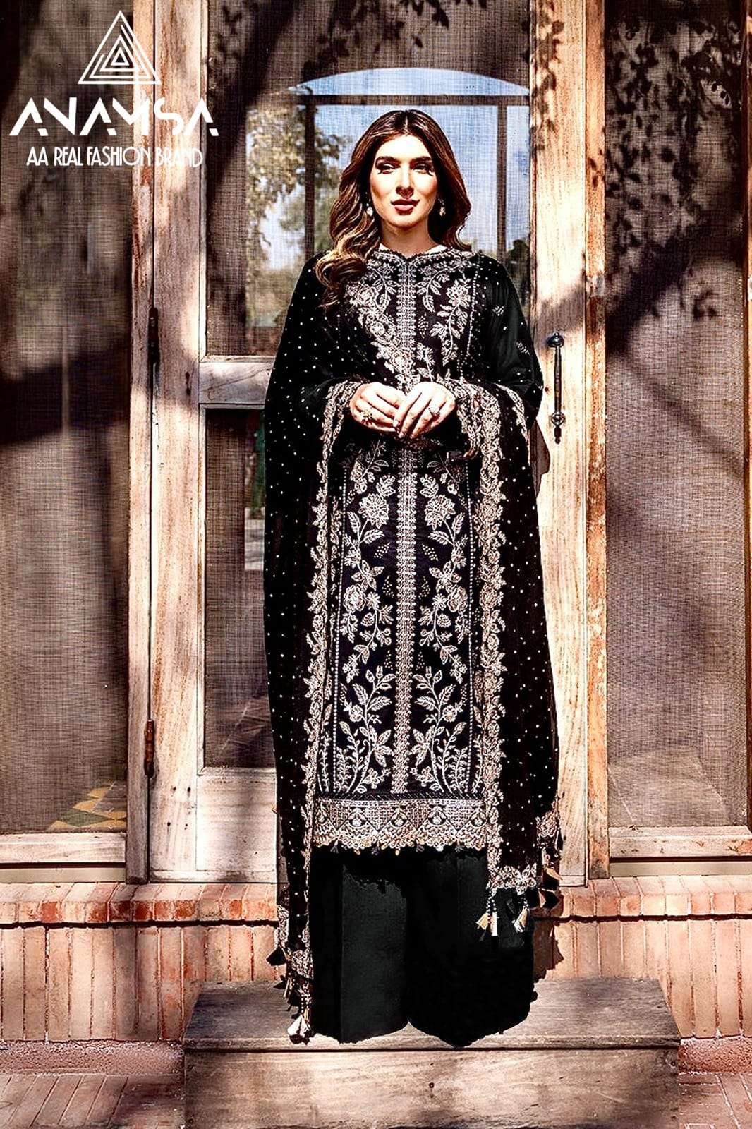 ANAMSA 451 HIT DESIGN BY ANAMSA EXPORT JAAM COTTON HEAVY WORK PAKISTANI DRESS