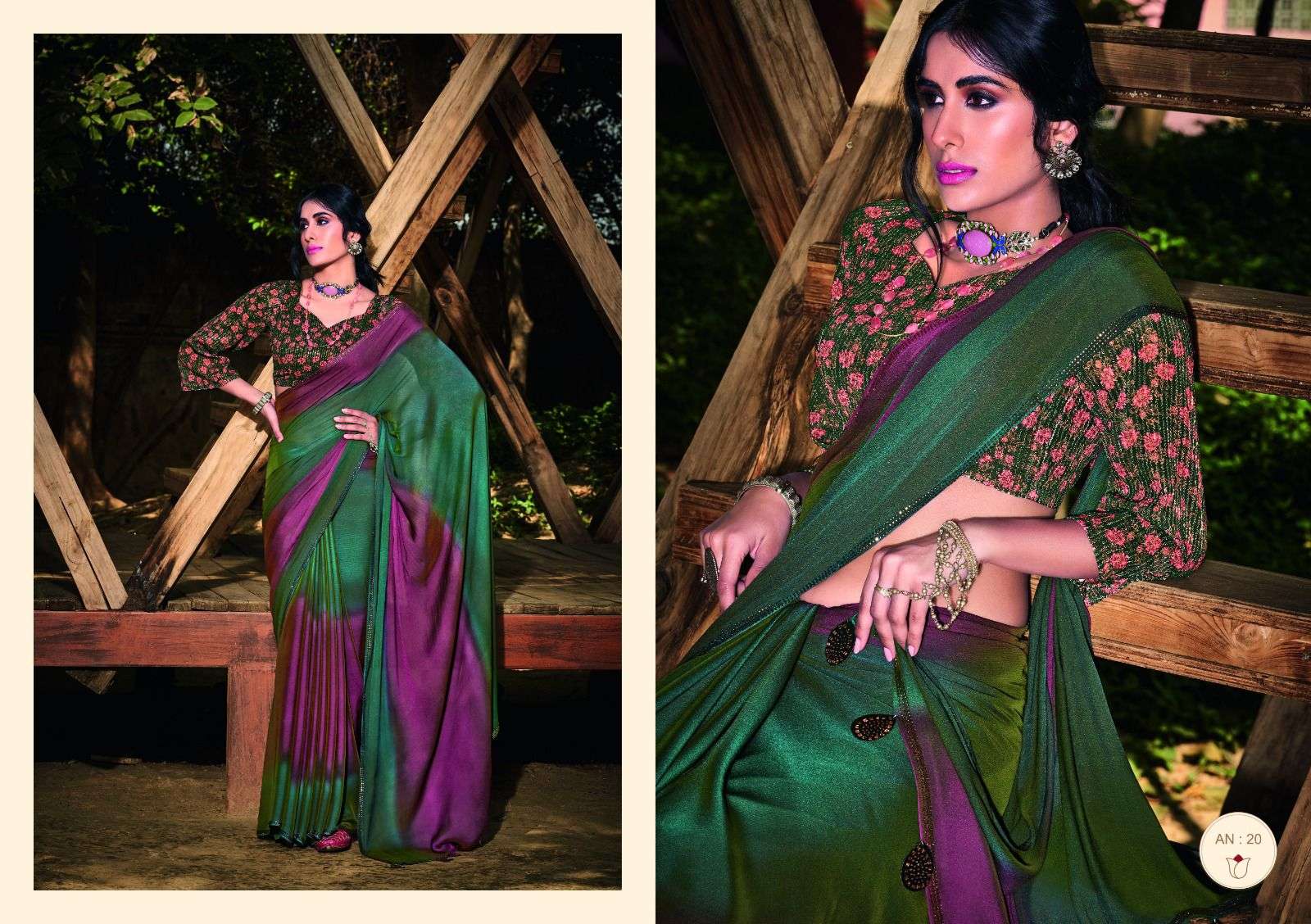 ARUNA HITS BY AQSAWHOLESALE VELVET CHIFFON PRINT CASUAL WEAR SAREES