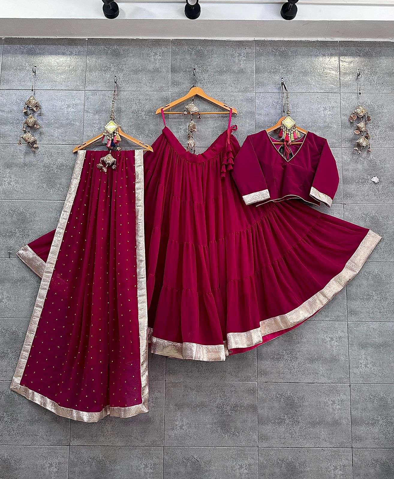 ASR-1202 COLOURS BY AQSAWHOLESALE PURE GEORGETTE WORK NAVRATRI CHANIYA CHOLIS